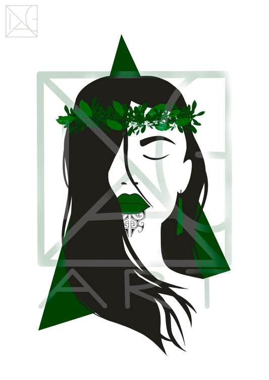 Wahine rau digital print